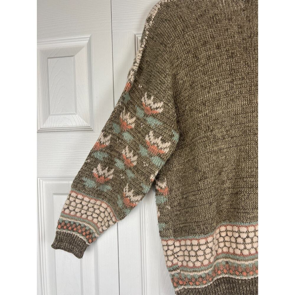 Vintage Sweater Loft Knit Sweater Peter Pan Collar Cottage Floral S - Picture 5 of 10